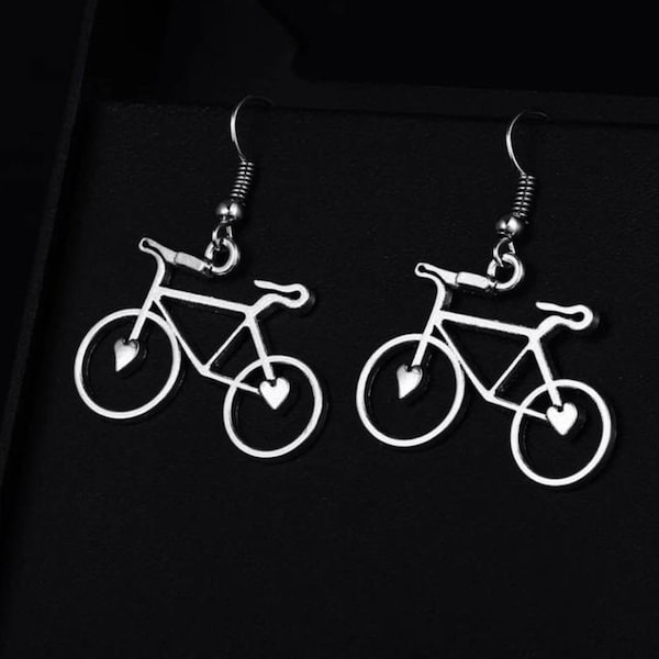 New Whimsical Super Cool Bicycle Earrings