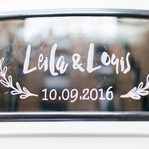 Wedding car sticker