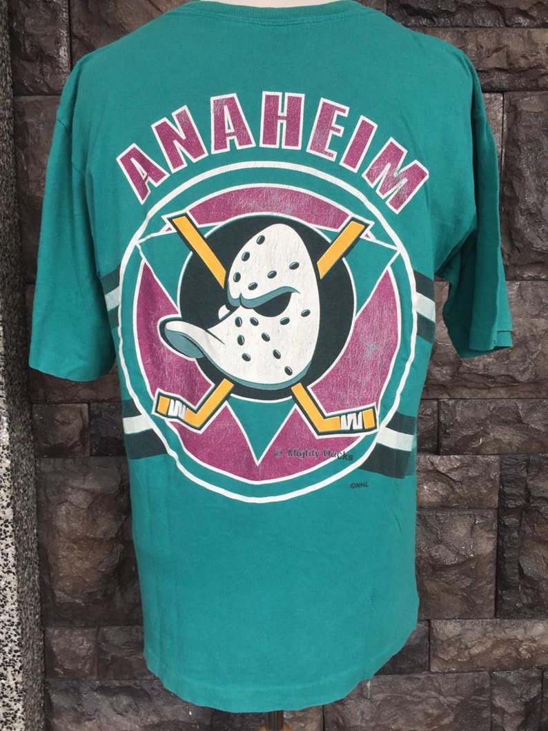 Vintage 90s Anaheim mighty duck hockey t shirt | Etsy