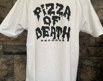 Vintage Pizza of Death Japanese Record Black Medium T Shirt Music