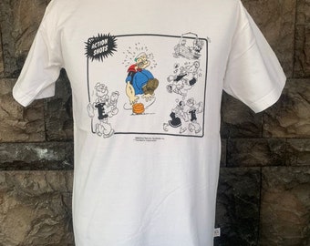 Vintage 90s Popeye Fictional Cartoon Character Action Shots T 
