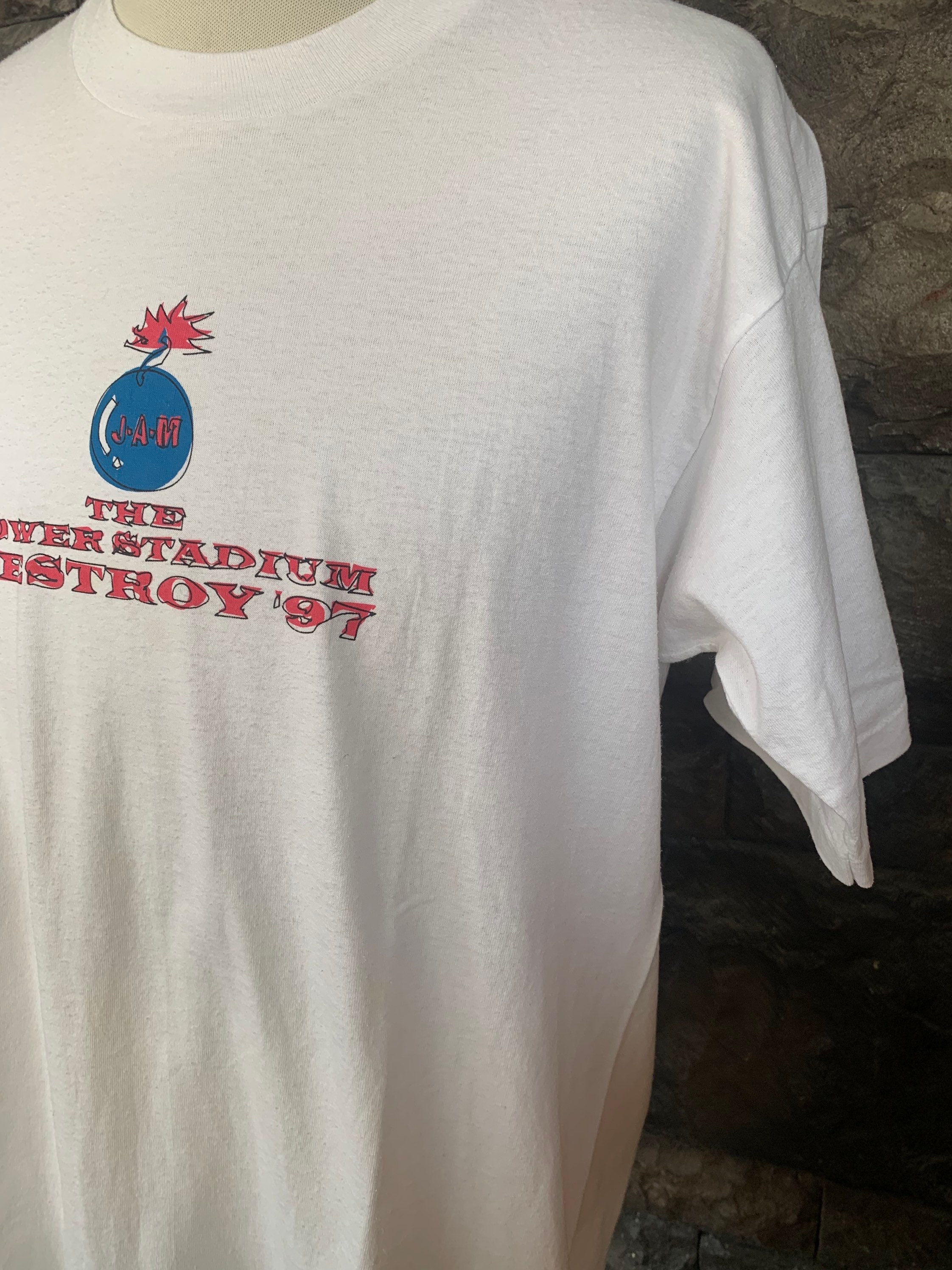 JUDY AND MARY Tシャツ白Ｌ THE POWER SAUCE 97 Vintage 90s Judy and Mary the Power Stadium Destroy Rock