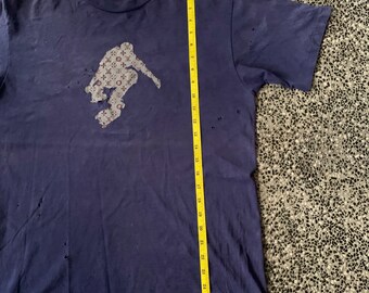 Vintage 90s Stussy Monogram Skateboard Distressed T-shirt - Etsy