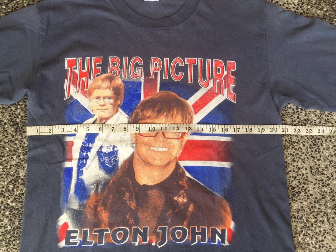90s エルトン・ジョン『The Big Picture』ヴィンテージ Tシャツ 90年代ヴィンテージ「The Big Picture」エルトン・ジョンTシャツ（長袖