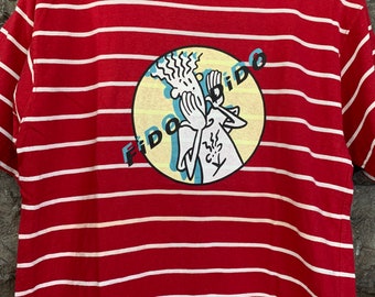 Camiseta vintage a rayas de Fido Dido de los años 90