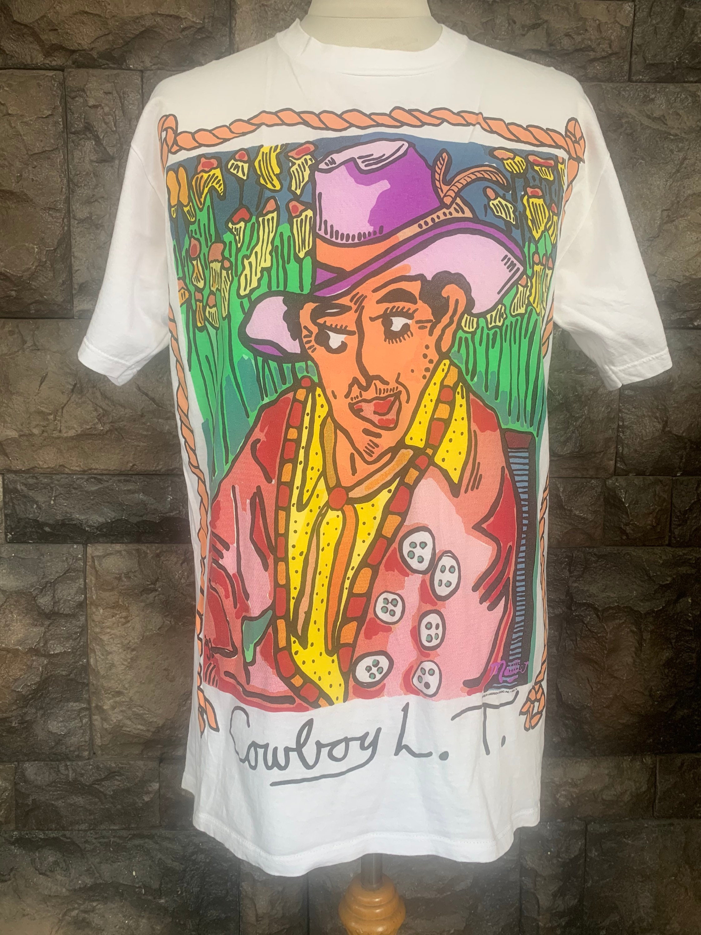 Vintage 90s Myles Maillie Cowboys Graphic Art T Shirt - Etsy
