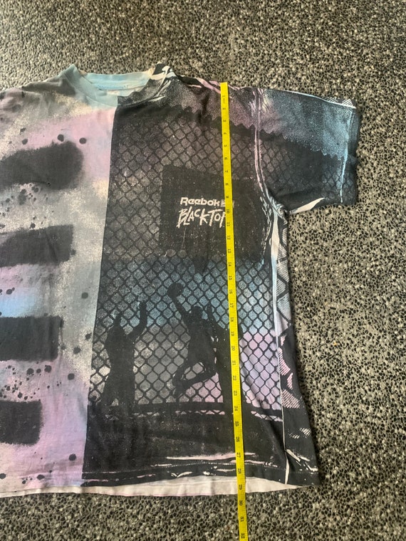 reebok 90s blacktop 総柄　tシャツ ビンテージ Vintage 90s REEBOK Blacktop All Over Print T-shirt - Etsy