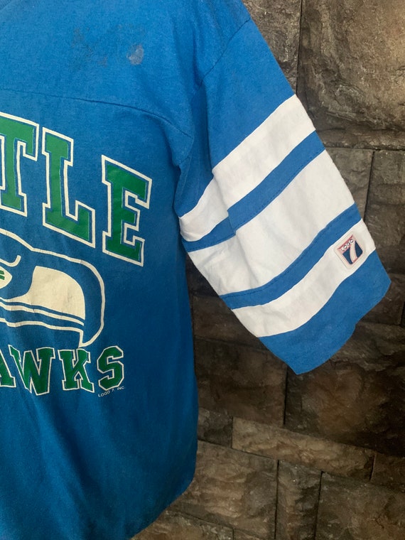 Vintage 80s Seattle Seahawks Jersey Logo 7 NFL Fo… - image 4