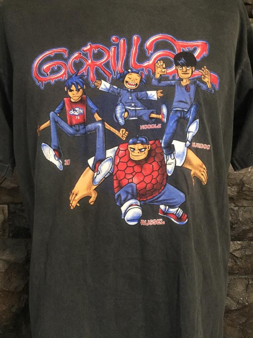 GORILLAZ Vintage Bootleg T Shirt. Large 