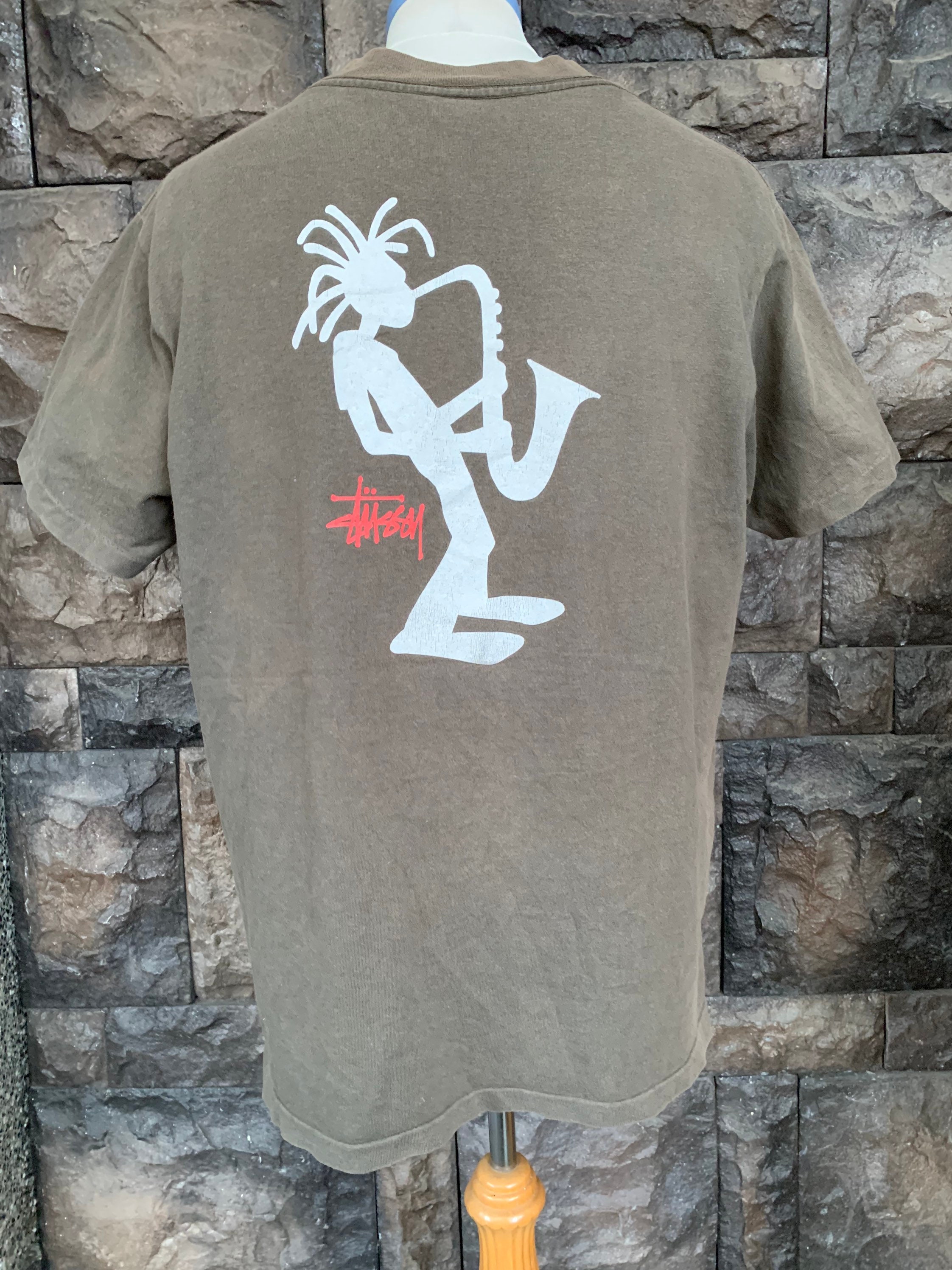 Vintage 90s Stussy Saxophone Dreadlock T-shirt - Etsy
