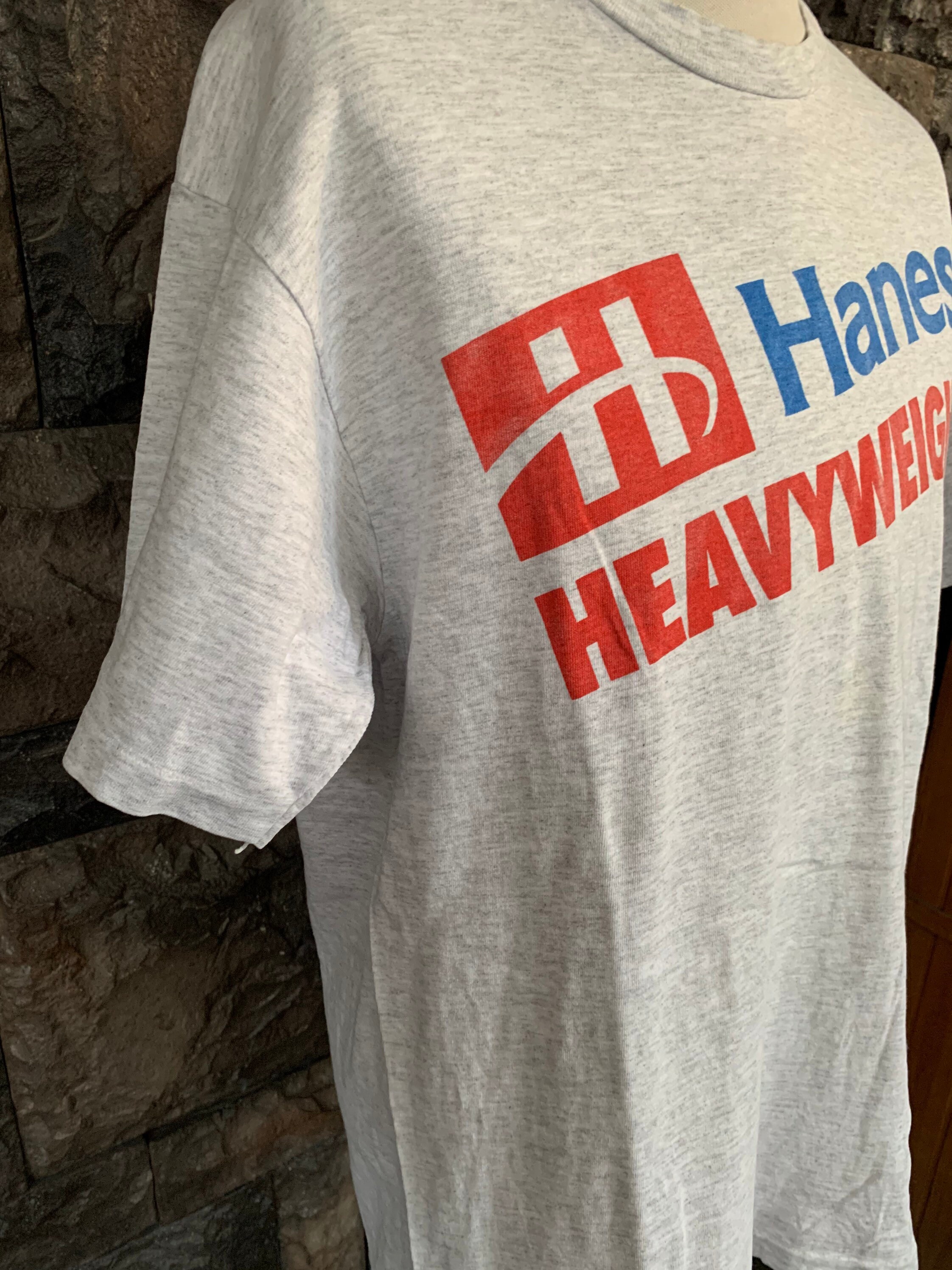 Vintage 90s Hanes Heavyweight Big Logo T Shirt - Etsy