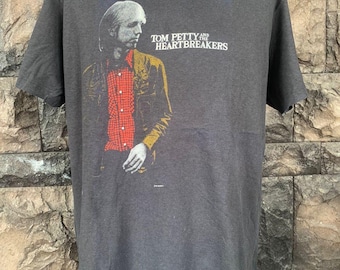 Vintage 80s Tom Petty And The Heartbreakers Rock Band T shirt