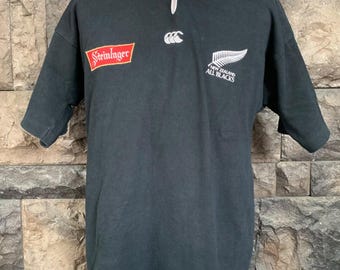 Vintage 90s Canterbury All Black New Zealand Rugby T-shirt Size M