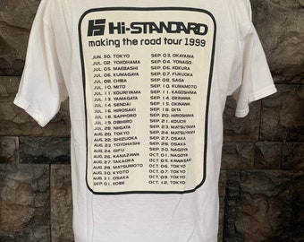 Hi-STANDARD making the road 1999 Tシャツ Vintage 90s Hi-standard Making the Road Tour 1999 Japanese