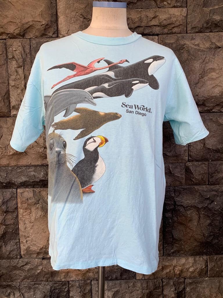 Vintage 80s Harlequin Sea World San Diego T Shirt - Etsy
