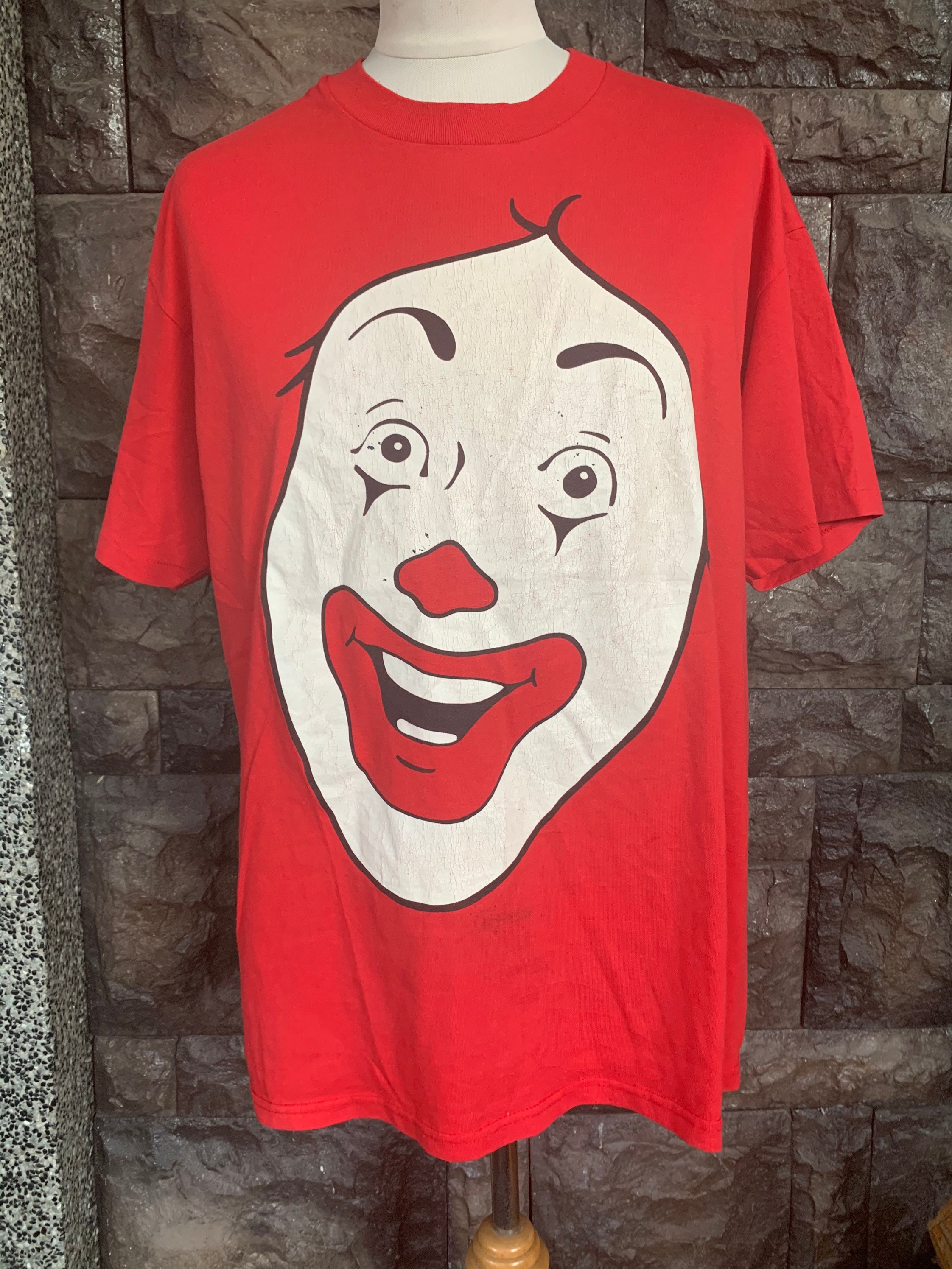 90s 00s Ronald McDonald プロモ Tシャツ 黒 XL Vintage Ronald McDonald Shirt Mens Sz 3XL Spell Out