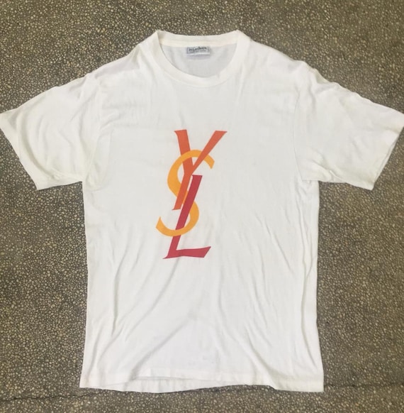 yves saint laurent logo t shirt
