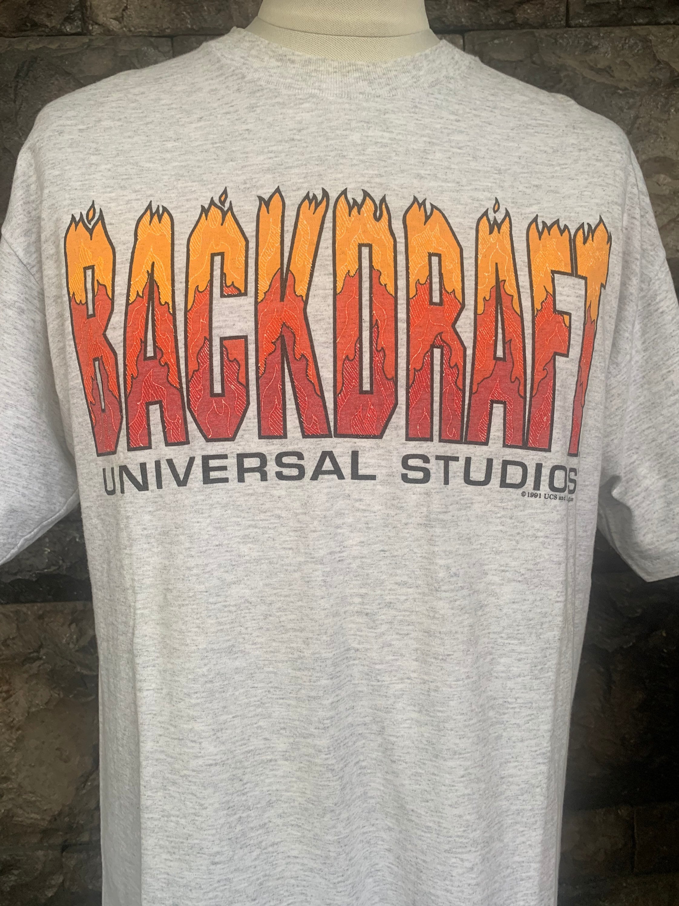 90s BACKDRAFT ムービーＴシャツ　ユニバーサルスタジオ Vintage 90s Backdraft Universal Studios Thriller / Action