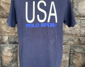 Vintage 90s Polo Sport Ralph Lauren USA T shirt
