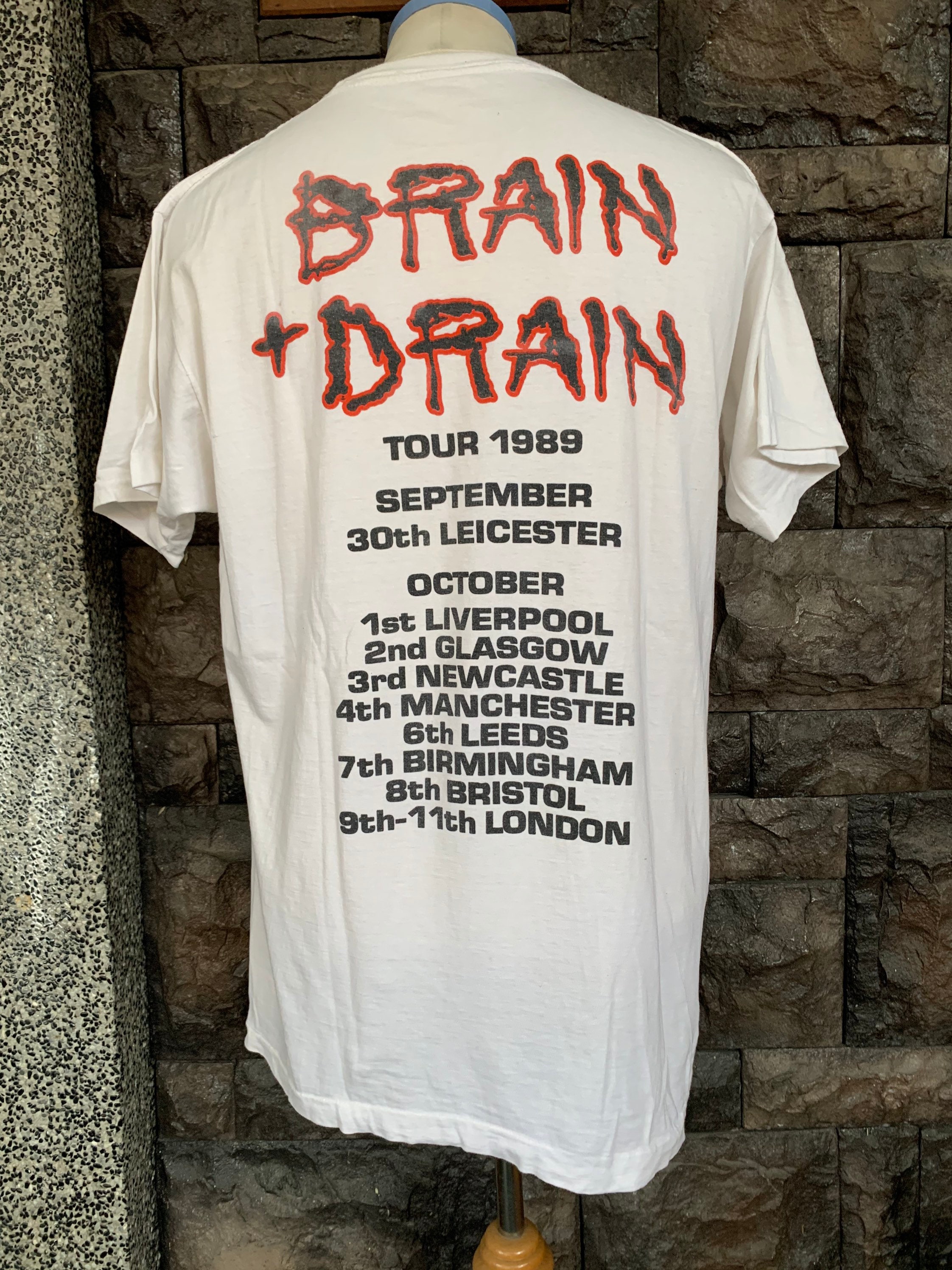 VINTAGE 1989 RAMONES Brain Drain Concert Tour T SHIRT 80s -  Canada