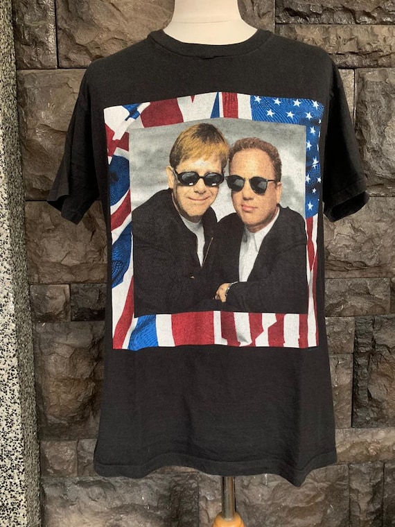Vintage 90s Elton John Billy Joel tour concert tsh