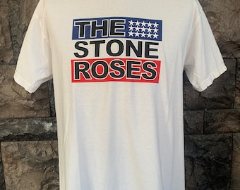 Vintage 90's the Stone Roses Waterfall Album Grey Xlarge T Shirt
