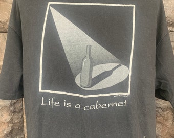 90's Life is a cabernet tシャツ アートt XL Vintage 90s Life is a Cabernet Artwork / Street Art T-shirt - Etsy