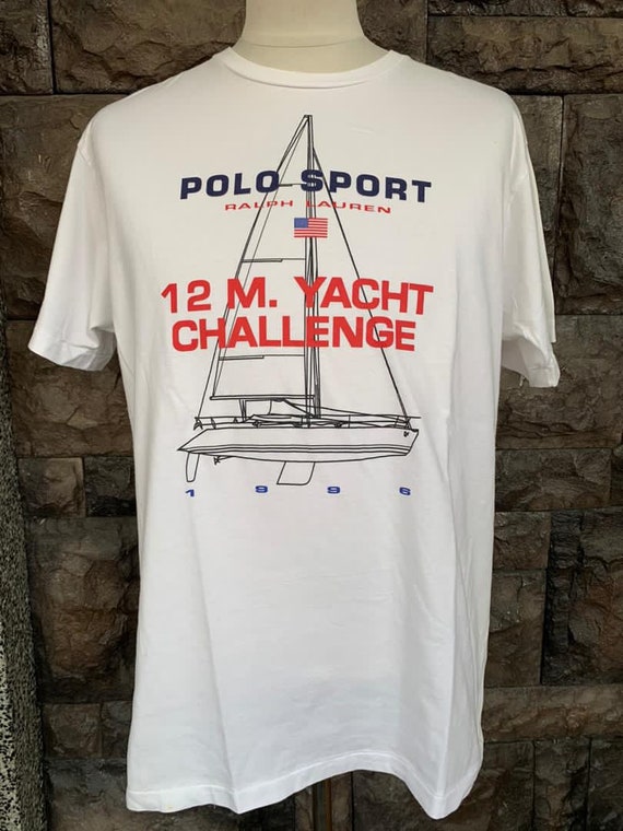 Vintage 90s Polo Sport Yacht 12 M Yacht Polo Ralph Lauren Tshirt