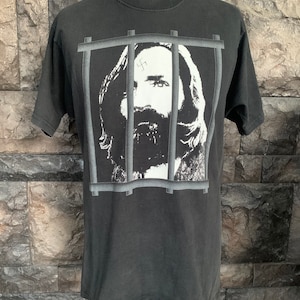 Vintage Charles Manson Charlie Will Never Surf T shirt