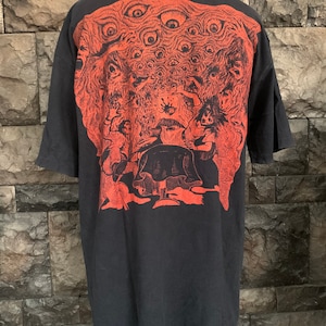 Vintage 90s Paranoia Cafe Screaming Mad George Artwork Gore T shirt