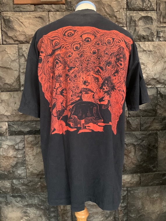 Vintage 90s Paranoia Cafe Screaming Mad George Artwork Gore T