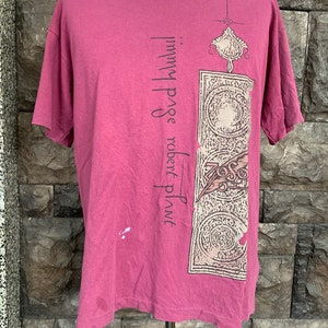 Vintage 90s Jimmy Page Robert Plant Eternal Burning Wandering Fever Rock Band T shirt