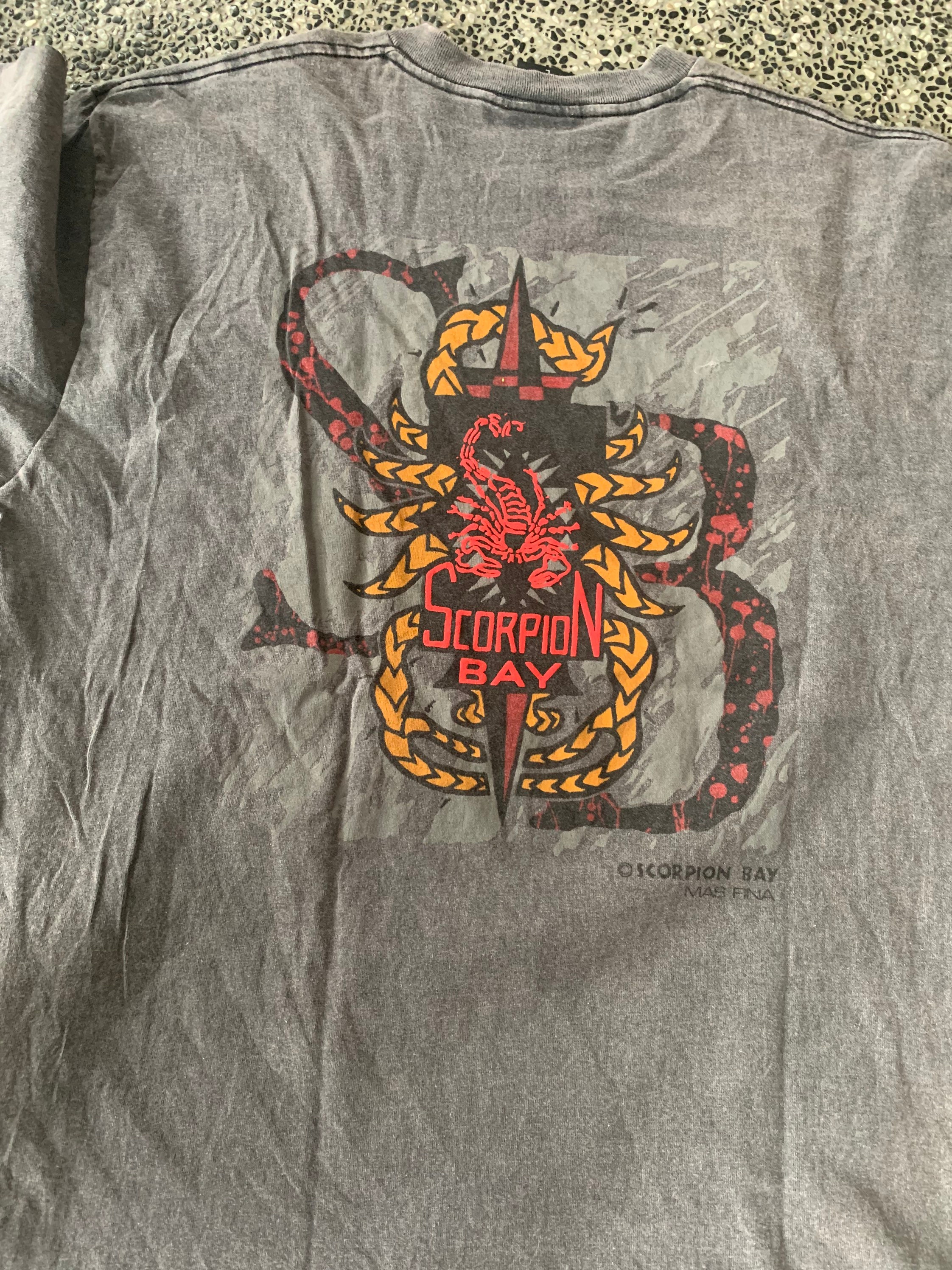 8SM1 90's SCORPION BAY Tシャツ USA製 L 黒 古着 2026年最新