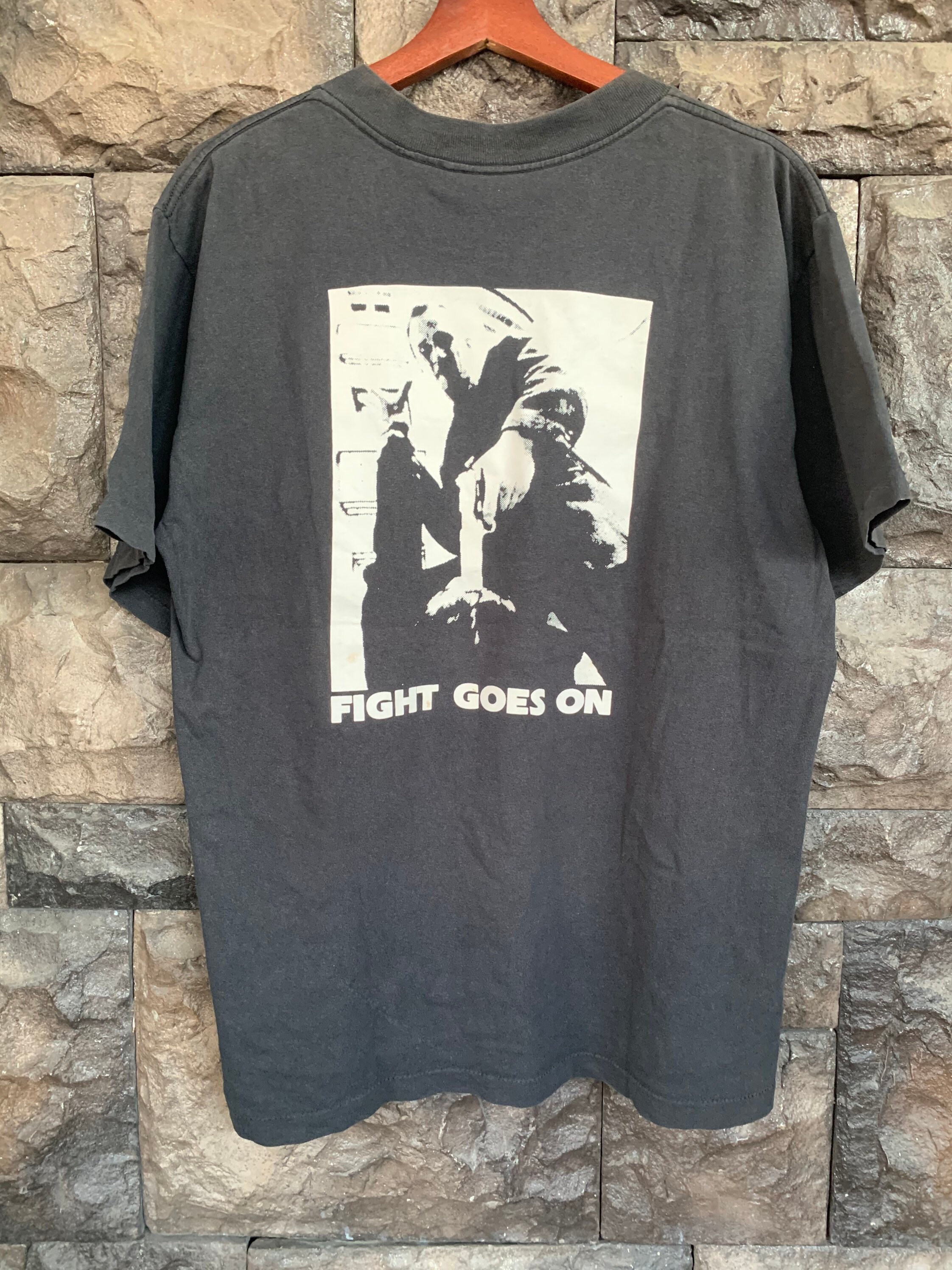 Vintage 90s Rock Band Japan Terminal Justice Maxx Fight Goes On Tshirt