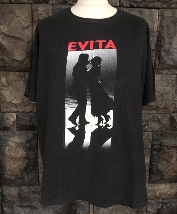 Vintage 90s Evita Movie Musical Drama Tshirt Romance Film Madonna 