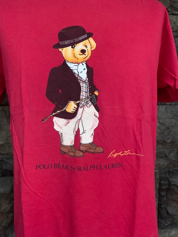 Vintage 90's Polo Bear Ralph Lauren Tshirt - Etsy