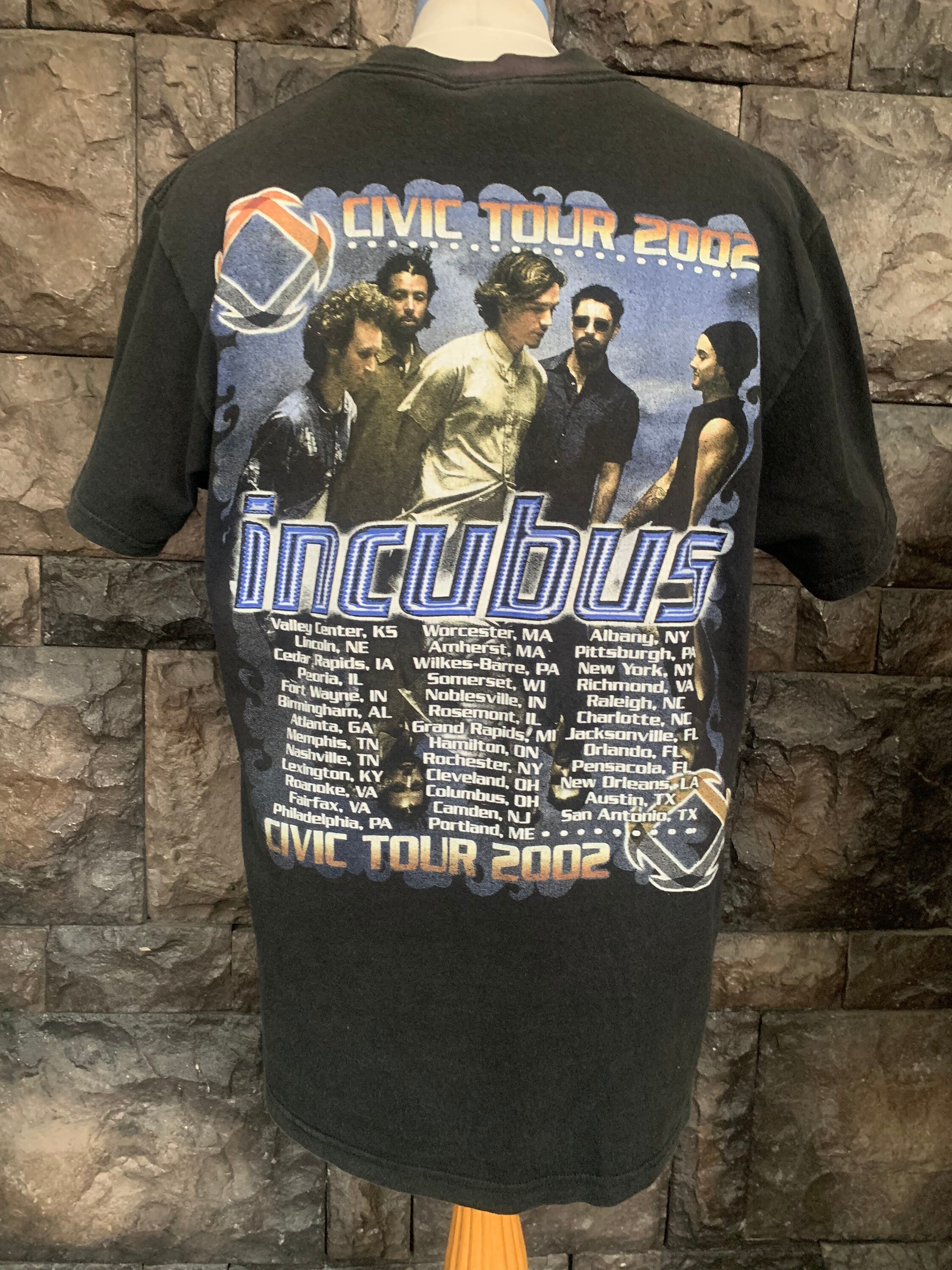 Vintage 2002 Incubus Civic Tour Band T Shirt - Etsy