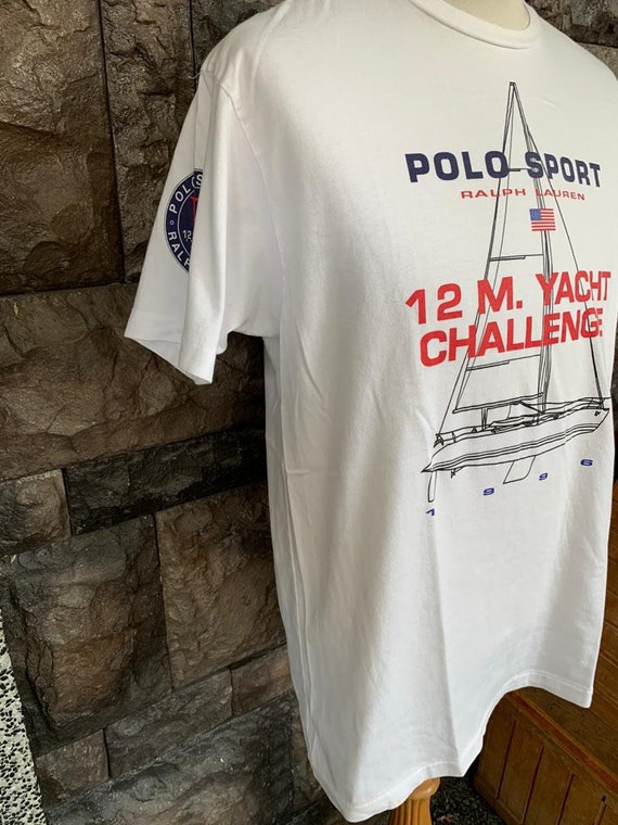 Vintage 90s Polo Sport Yacht 12 M Yacht Polo Ralph Lauren Tshirt