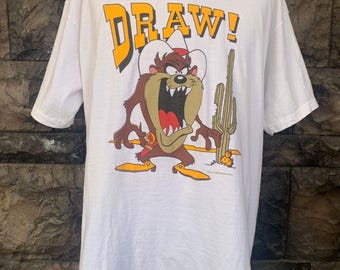 Vintage jaren 90 Warner Bros Tasmanian Devil T-shirt