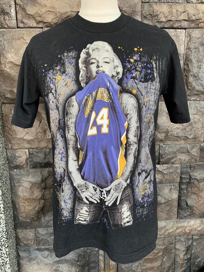 KOBE BRYANT #8 T-SHIRT BLACK MAMBA 1996 Draft Day Laker's MEN'S SIZE Large