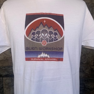 Vintage 90 Alien Workshop Ice Age Survival Apparel T shirt