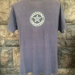 Vintage 90s Sessions Skateboarding / Skate Surf T Shirt