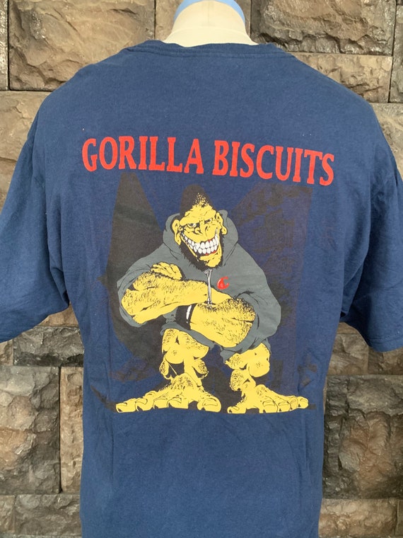 T-shirt Gorilla Biscuits - Taille L Bleu - Neuf Sans étiquette - Import US