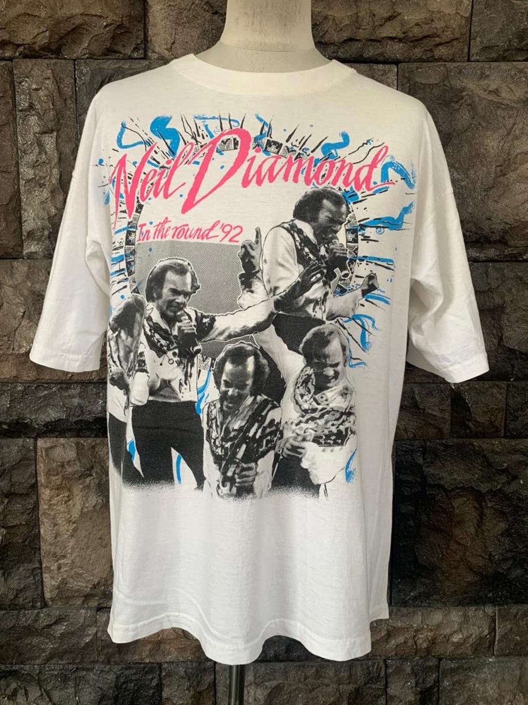 Vintage Band T-Shirt Neil Diamond Size XS/S 80s World Tour