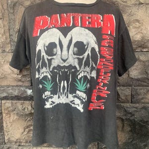 Vintage 90s Pantera Heavy Metal Band Live 1995 T shirt