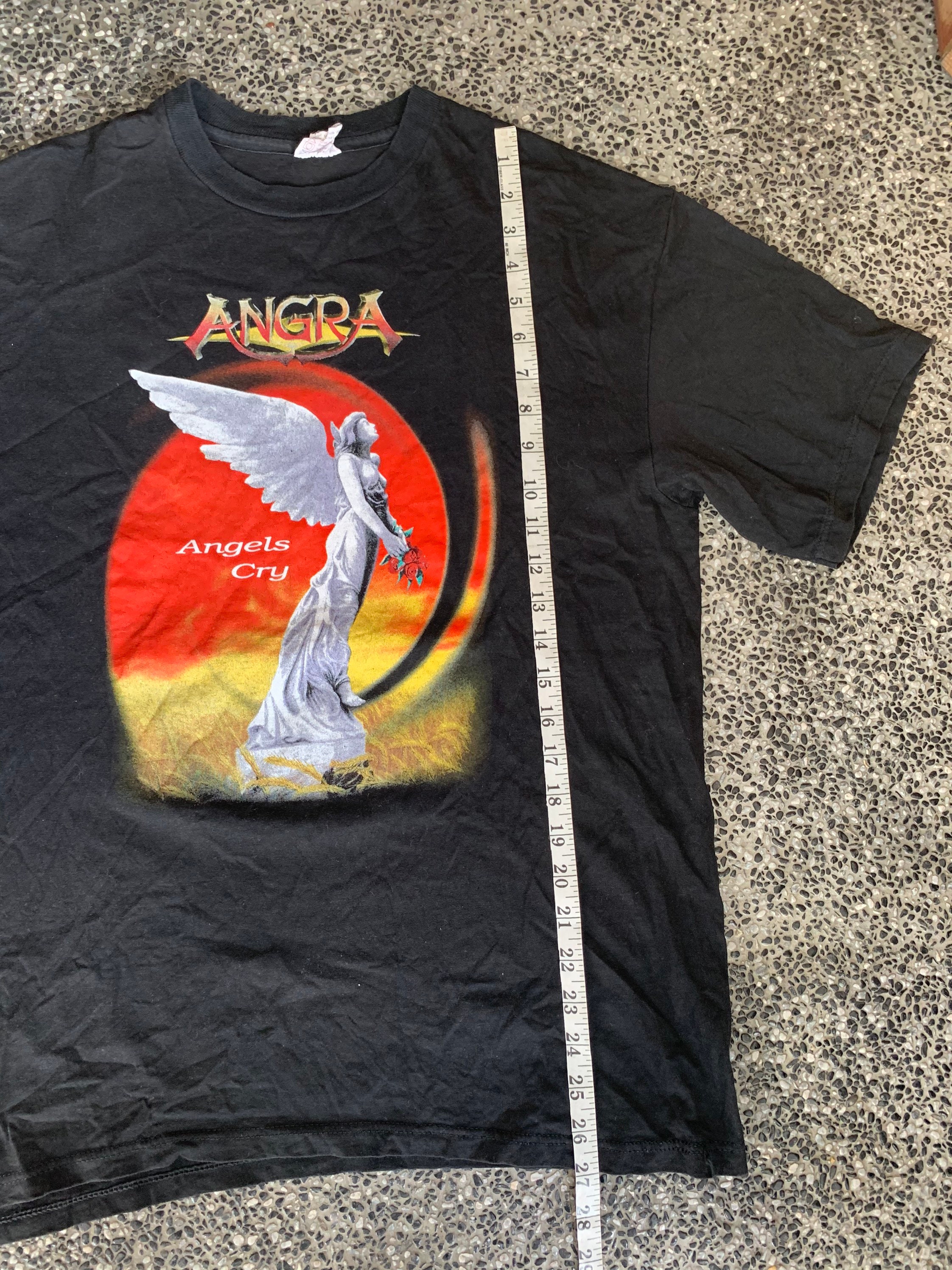 ヴィンテージ アングラ「Angles Cry」パワーメタルミュージックバンドT