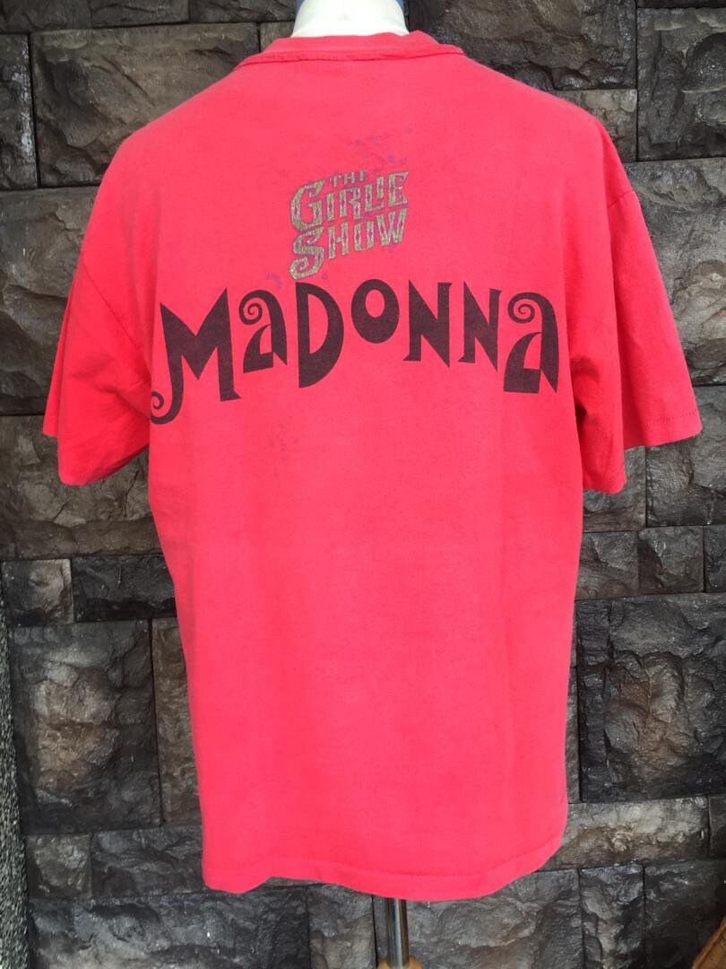 Vintage 90s Singer Madonna the Girlie Show Tshirt Large Size Vintage 90s Singer Madonna the Girlie Show Tshirt Large Size
