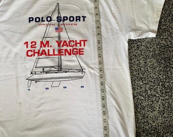 Vintage 90s Polo Sport Yacht 12 M Yacht Polo Ralph Lauren Tshirt