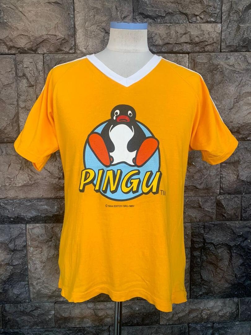 □激レア□90s USA製 PINGU Tシャツ M L ピングー アート アニメ 企業 