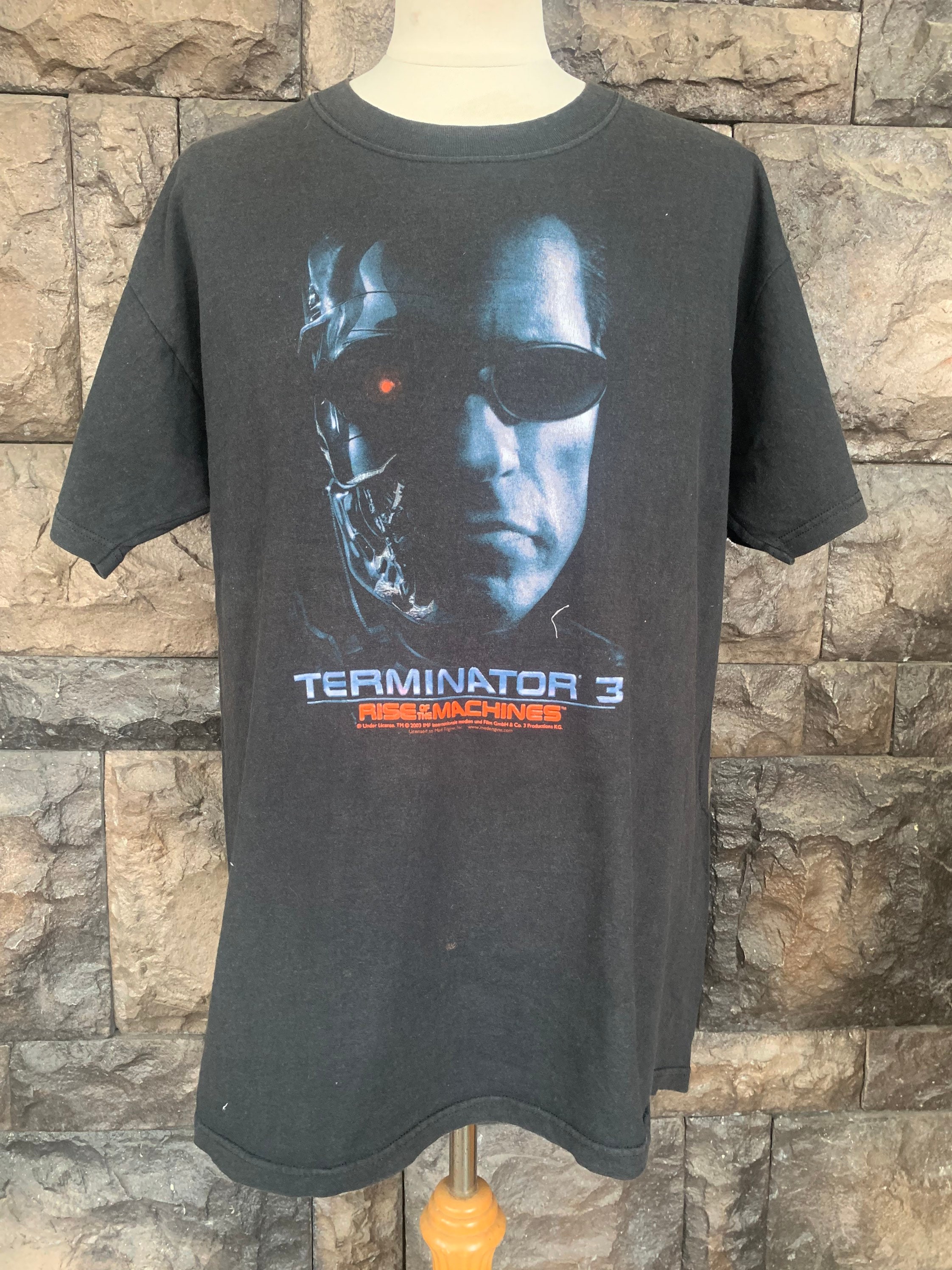 00s TERMINATOR 3 ムービー オフィシャル 半袖Tシャツ ブラック 00's AAA ''ターミネーター3'' ムービーTシャツ 表記(XL
